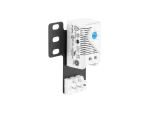 TERMOSTAT ZAMYKAJĄCY 10A DO SZAF Z UCHEM MONTAŻOWYM (RACK) I KOSTKĄ ELEKTRYCZNĄ SZARY LANBERG