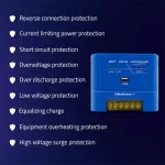 Qoltec Solarny regulator ładowania MPPT 15A do zasilania odbiorników DC i ładowania akumulatorów 12V / 24V | AGM 