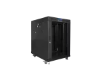 SZAFA INSTALACYJNA RACK STOJĄCA 19" 15U 800X1000 CZARNA DRZWI SZKLANE LCD LANBERG (FLAT PACK) V2
