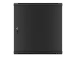 SZAFA INSTALACYJNA RACK WISZĄCA 19" 12U 600X450 CZARNA DRZWI METALOWE LANBERG (FLAT PACK)