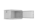 SZAFA INSTALACYJNA RACK WISZĄCA 19" 6U 600X450 SZARA DRZWI PERFOROWANE LANBERG (FLAT PACK)
