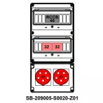 ROZDZIELNICA;RCCB40;2XC32-3P; 2X5X32A;INA=32A;IP54
