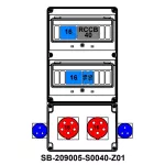 ROZDZIELNICA;RCCB40;2XC16-3P;2XB16-1P;2X5X16A;2X2P+PE;INA=32A;IP54