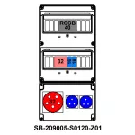 ROZDZIELNICA;RCCB40;C32-3P;2XB16-1P; 5X32A;2X2P+PE;INA=32A;IP54