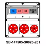 ROZDZIELNICA;RCCB40A;2XC32-3P;C16-3P;2X5X32A;5X16A;INA=32A;IP54