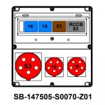 ROZDZIELNICA;RCCB63A;C63-3P;2XC16-3P;5X63A;2X5X16A;INA=63A;IP54