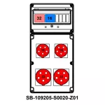 ROZDZIELNICA;C32-3P;C16-3P;2X5X32A;2X5X16A;INA=32A;IP54, SB-109205-S0020-Z01-54