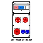 ROZDZIELNICA;C32-3P;C16-3P;B16-1P;5X32A;2X5X16A;2X2P+PE;INA=32A;IP54, SB-109205-S0120-Z01-54
