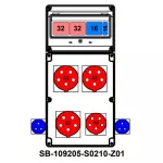 ROZDZIELNICA;2XC32-3P;C16-3P;B16-1P;3X5X32A;5X16A;2X2P+PE;INA=32A;IP54, SB-109205-S0210-Z01-54