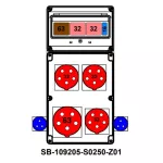 ROZDZIELNICA;C63-3P;2XC32-3P;B16-1P;5X63A;3X5X32A;2X2P+PE;INA=63A;IP54, SB-109205-S0250-Z01-54