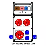 ROZDZIELNICA;C63-3P;C32-3P;2XB16-1P;5X63A;2X5X32A;4X2P+PE;INA=63A;IP54, SB-109205-S0300-Z01-54