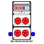 ROZDZIELNICA;2XC32-3P;B16-1P;4X5X32A;2X2P+PE;INA=32A;IP54, SB-109105-S0150-Z01-54