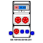 ROZDZIELNICA;C32-3P;C16-3P;2XB16-1P;2X5X32A;5X16A;4X2P+PE;INA=32A;IP54, SB-109105-S0190-Z01-54