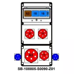 ROZDZIELNICA;C63-3P;2XC16-3P;B16-1P;5X63A;3X5X16A;2X2P+PE;INA=63A;IP54, SB-108805-S0090-Z01-54