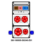 ROZDZIELNICA;C63-3P;C32-3P;C16-3P;B16-1P;5X63A;2X5X32A;5X16A;2X2P+PE;INA=63A;IP54, SB-108805-S0240-Z01-54
