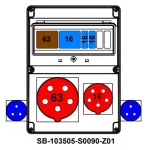 ROZDZIELNICA;C63-3P;C16-3P;2XB16-1P; 5X63A;5X16A;2X2P+PE;INA=63A;IP54