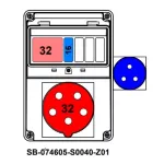ROZDZIELNICA;C32-3P;B16-1P;5X32A;2P+PE;INA=32A;IP54