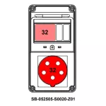 ROZDZIELNICA;C32-3P;5X32A;IP54