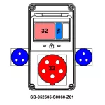 ROZDZIELNICA;C32-3P;B16-1P;5X32A;2X2P+PE;IP54