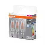 Lampa LED BASE Classic B40 4W/840 230V Filament szkło przezroczyste E14 FS3 OSRAM