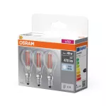 Lampa LED BASE Classic P40 4W/840 230V Filament szkło przezroczyste E14 FS3 OSRAM