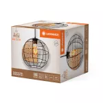 Oprawa Decor Cage Globe Pendant E27 Black