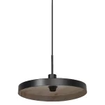 Oprawa Decor Plate Pendant E27 Black Wood Decor