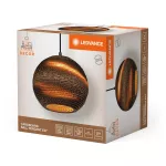 Oprawa Decor Cardboard Ball Pendant E27 Brown