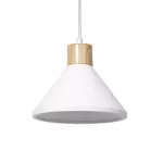 Oprawa Decor Plaster Wood Pendant 220 mm E27 White
