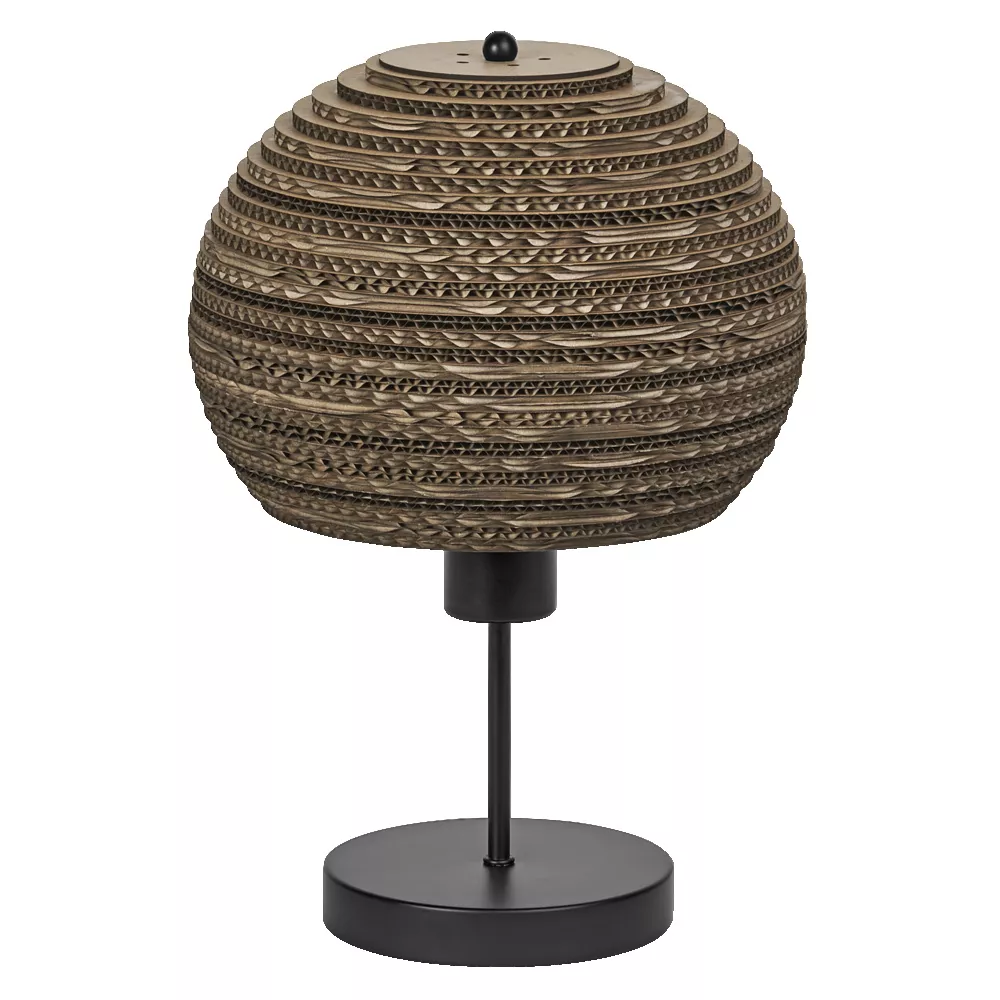 Oprawa Decor Cardboard Ball Table E27 Brown