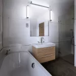 Oprawa Obris Tube Frost Glass 40CM Click CCT DIM IP44 Chrome