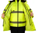 Kurtka robocza ostrzegawcza 5w1, ocieplana, żółta, rozmiar XXL