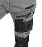 Spodnie robocze DENIM, wzmocnienia Oxford, szare, rozmiar XL