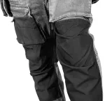 Spodnie robocze DENIM, wzmocnienia Cordura, odpinane kieszenie kaburowe, szare, rozmiar L