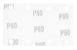 Papier ścierny prostokątny 8 otworów 130 x 80 mm P80 do 04-623, 5 szt.