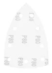 Papiery ścierne na rzep, żelazko 100 x 147 mm, P80, 5 szt., z 9 otworami do 04-623