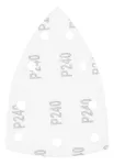 Papiery ścierne na rzep, żelazko 100 x 147 mm, P240, 5 szt., z 9 otworami do 04-623