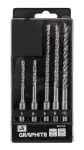Zestaw wierteł do betonu SDS Plus z podwójną spiralą 5, 6 x 110 mm, 6, 8, 10 x 160 mm, zestaw: 5