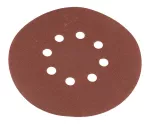 Krążki ścierne na rzep 150 mm, P180, 5 szt., z 8 otworami