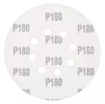 Krążki ścierne na rzep 150 mm, P180, 5 szt., z 8 otworami