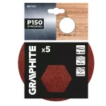 Krążki ścierne na rzep 150 mm, P150, 5 szt., bez otworów