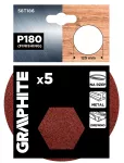 Krążki ścierne na rzep 125 mm, P180, 5 szt., bez otworów