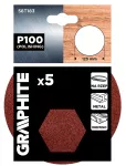 Krążki ścierne na rzep 125 mm, P100, 5 szt., bez otworów