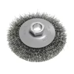 Szczotka druciana tarczowa 100 mm, drut karbowany, stalowy, M14