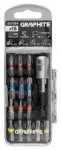 Zestaw bitów SL3/4/5, PH1/2/3, PZ1/2/3, TX10/15/20/25/30 x 25 mm, z uchwyt. magnet. 65 mm, 15 szt.