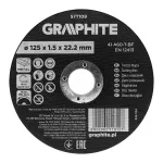 Tarcza tnąca, korundowa do metalu 125 x 1.5 x 22.2 mm, 41 A60-T-BF