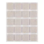 Podkładki filcowe samoprzylepne, jasnobrązowe 20x20 mm, 20 szt.