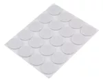 Podkładki filcowe okrągłe samoprzylepne, białe 20 mm, 20 szt.