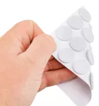 Podkładki filcowe okrągłe samoprzylepne, białe 20 mm, 20 szt.