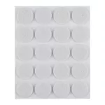 Podkładki filcowe okrągłe samoprzylepne, białe 20 mm, 20 szt.